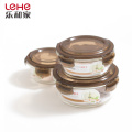 New design reagent bottle tempered glass lunch box food contanier